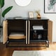 image 3 of VonHaus Industrial Sideboard Storage Cabinet, 4 Doors & 4 Shelves | Black
