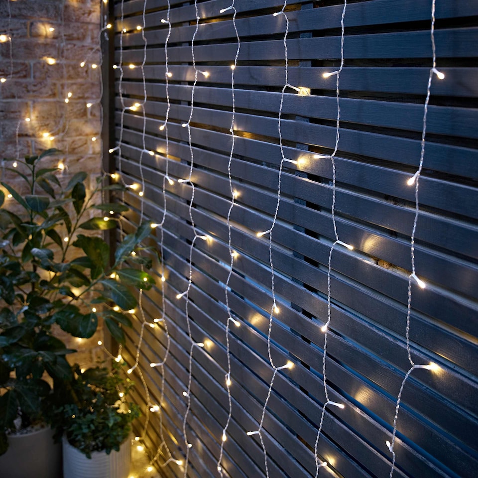 image 1 of ValueLights 3M x 3M Outdoor Christmas Curtain Fairy Lights