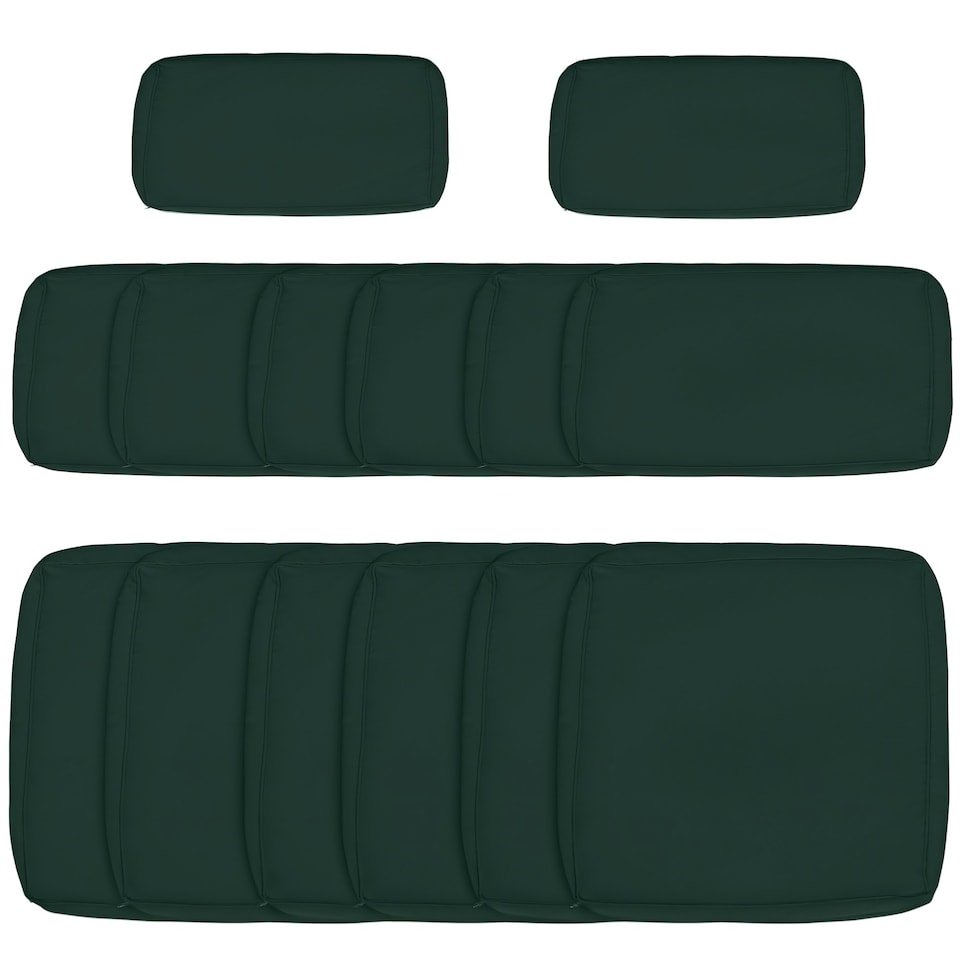 image 1 of Outsunny Garden Rattan Sofa Set Polyester Cover Replacement No Cushion Cream 