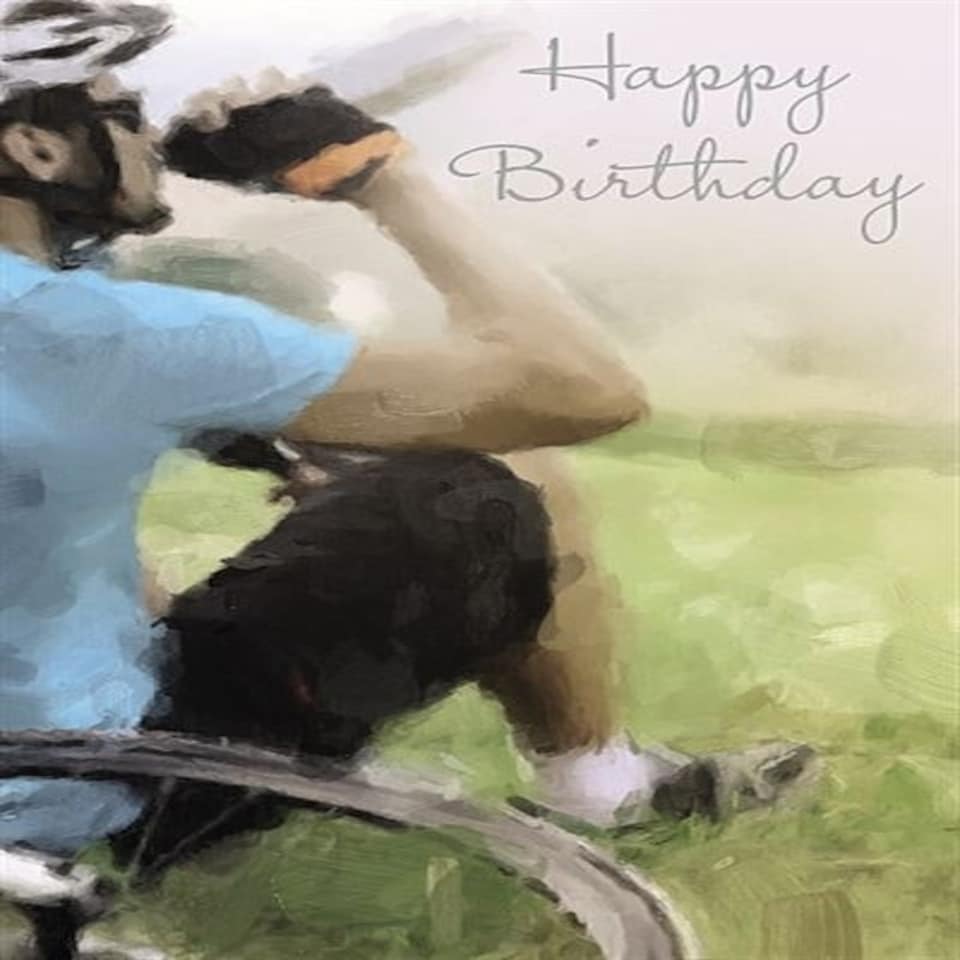 image 1 of Cyclist Happy Birthday Card