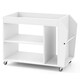 image 6 of COSTWAY Side End Table 3-Tier Bookshelf Rolling Nightstand White