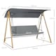 image 5 of Outsunny Garden Swing Bench with Adjustable Canopy and Cushioned Seat