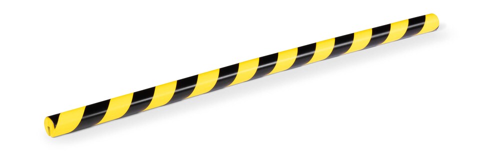 image 1 of Durable Clamp On Warning Edge Impact Protection Profiles E8R | 1 Metre