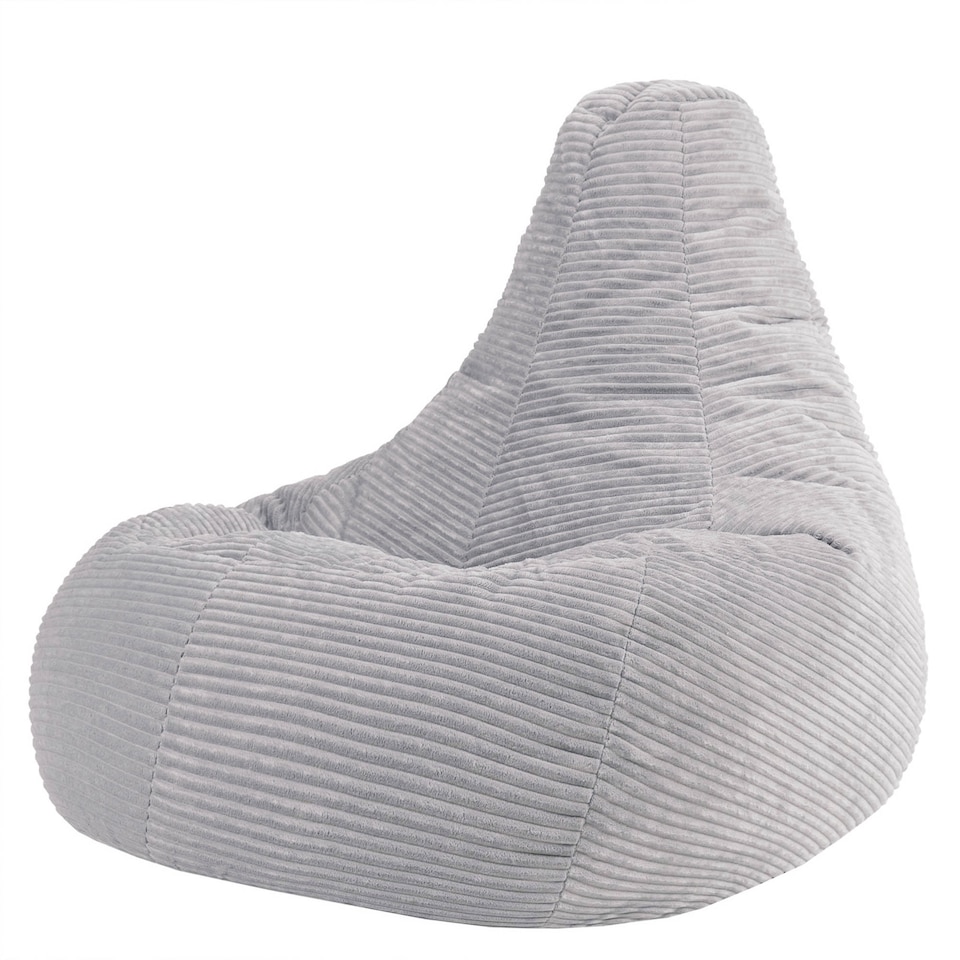 image 1 of icon Dalton Corduroy XL Recliner Bean Bag, Light Grey