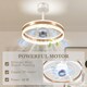 image 5 of HOMCOM Ceiling Fan Light with 3 Colour, Timer, Reversible, Remote, Gold | Gold