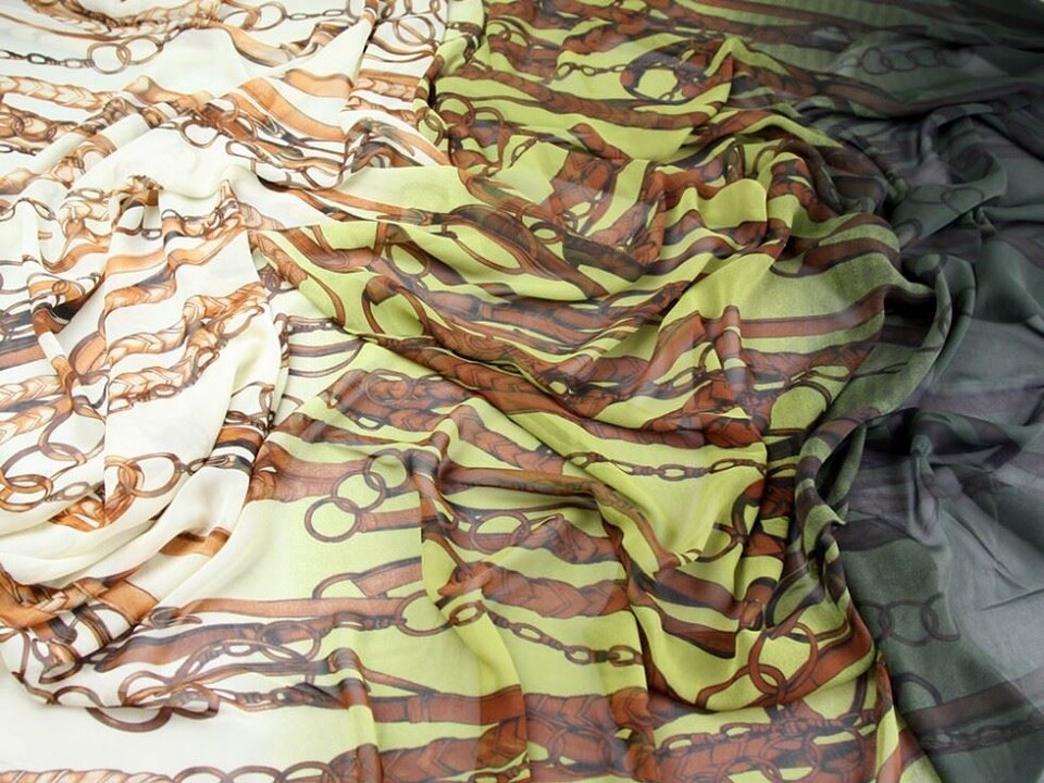 Green Polyester Georgette Fabric for Dressmaking, 145cm / 57" Wide - per metre