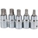 image 2 of 1/2" Drive Metric Hex Allen Male Torx Spline Triple Square Bit Sockets 15pc