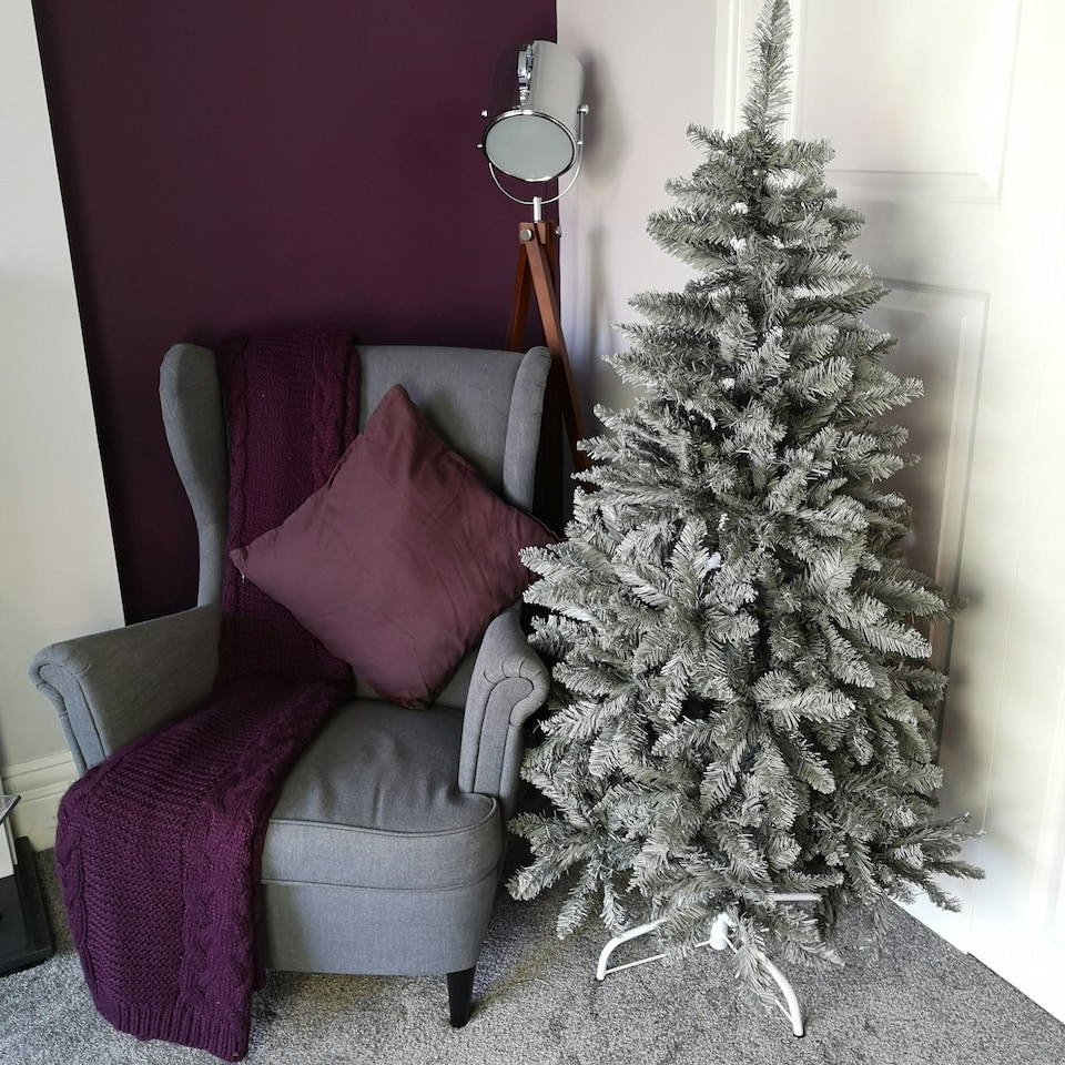 image 1 of 5ft (150cm) Luxury Charcoal Pine Grey Silver Christmas Tree with 509 Tips