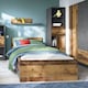 image 3 of Brooklyn 2 Door Wardrobe with 2 Drawers in Walnut and Dark Matera Grey