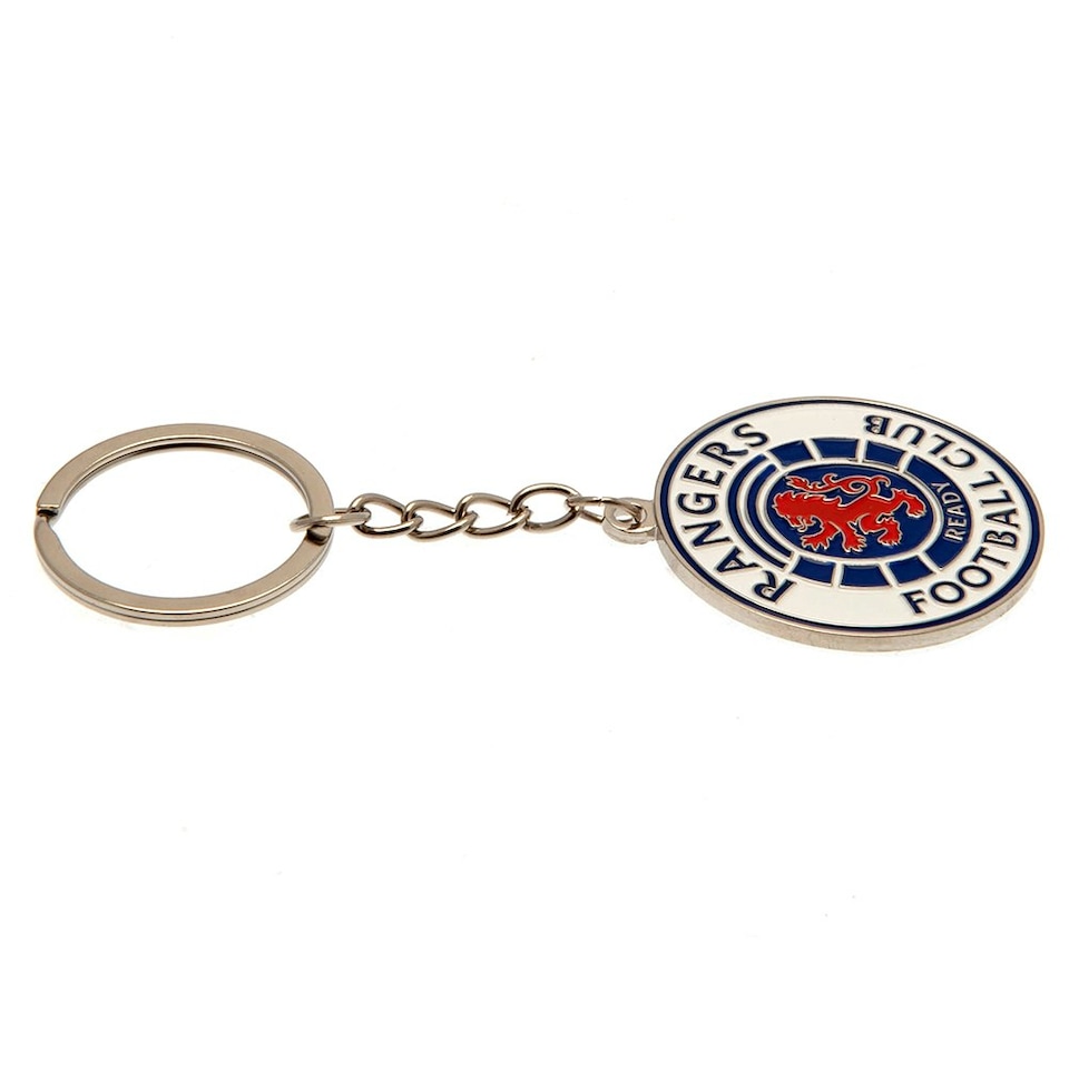 image 1 of Rangers FC Ready Crest Keyring - Blue/White/Red - One Size