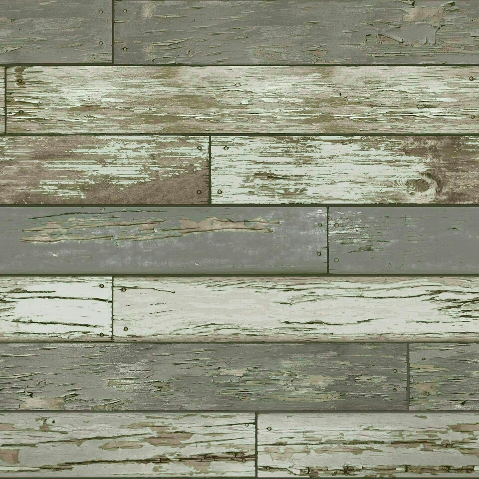 image 1 of NuWallpaper NU3669 Scrap Wood Peel & Stick Wallpaper, Beige Multi