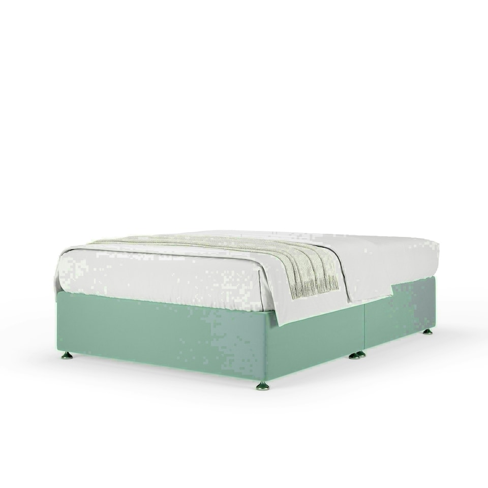 image 1 of Neptune Spring Duckegg Plush Velvet Divan Set Small Single
