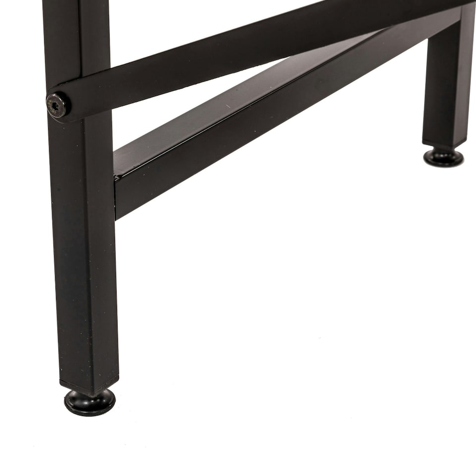 image 1 of Oypla 80cm Heavy Duty Industrial Writing Computer Desk Home Office Worktop Table Brown