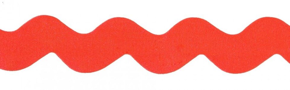 Berisfords Fluorescent Orange 30mm Ric Rac Ribbon for Dressmaking - per metre