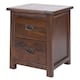 image 3 of Boston Handcrafted 2 Drawer Bedside Cabinet - Dark Brown Lacquer Finish, Colonial Design | Brown | Dark Brown | One Size | 1