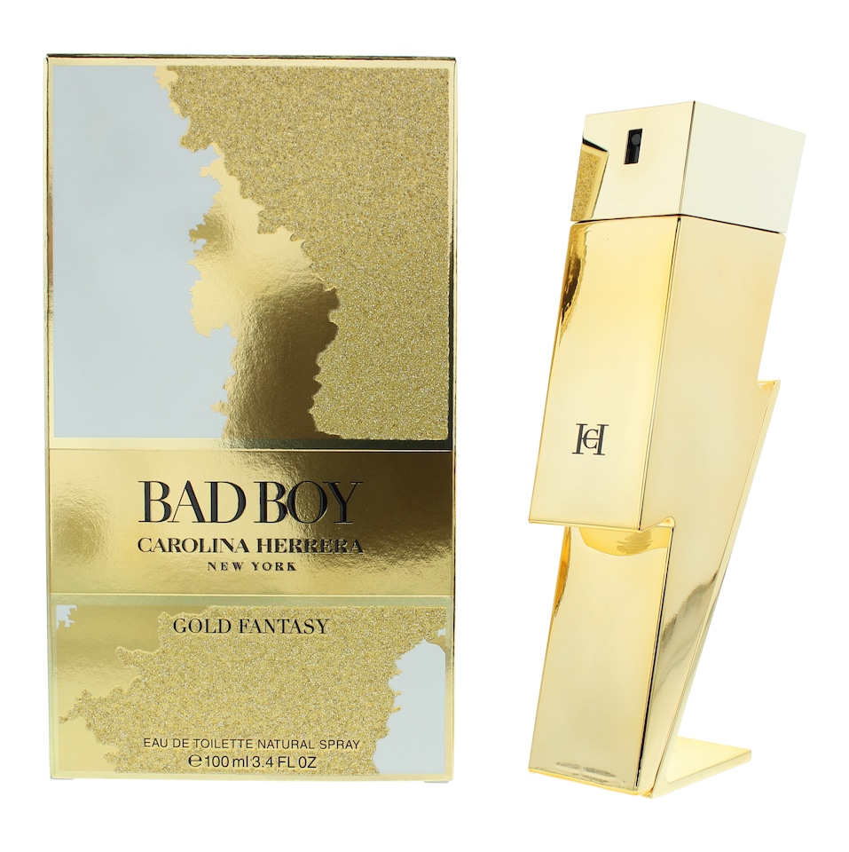 image 1 of Carolina Herrera Bad Boy Gold Fantasy Eau De Toilette 100ml | Yellow | Multi | 100 ml
