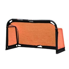 Precision Aluminium Folding Football Goal - Coral/Black - One Size