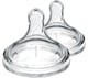 image 1 of Dr Browns Options Baby Bottle Teats Wide Neck Level 1 Newborn 2 Pack