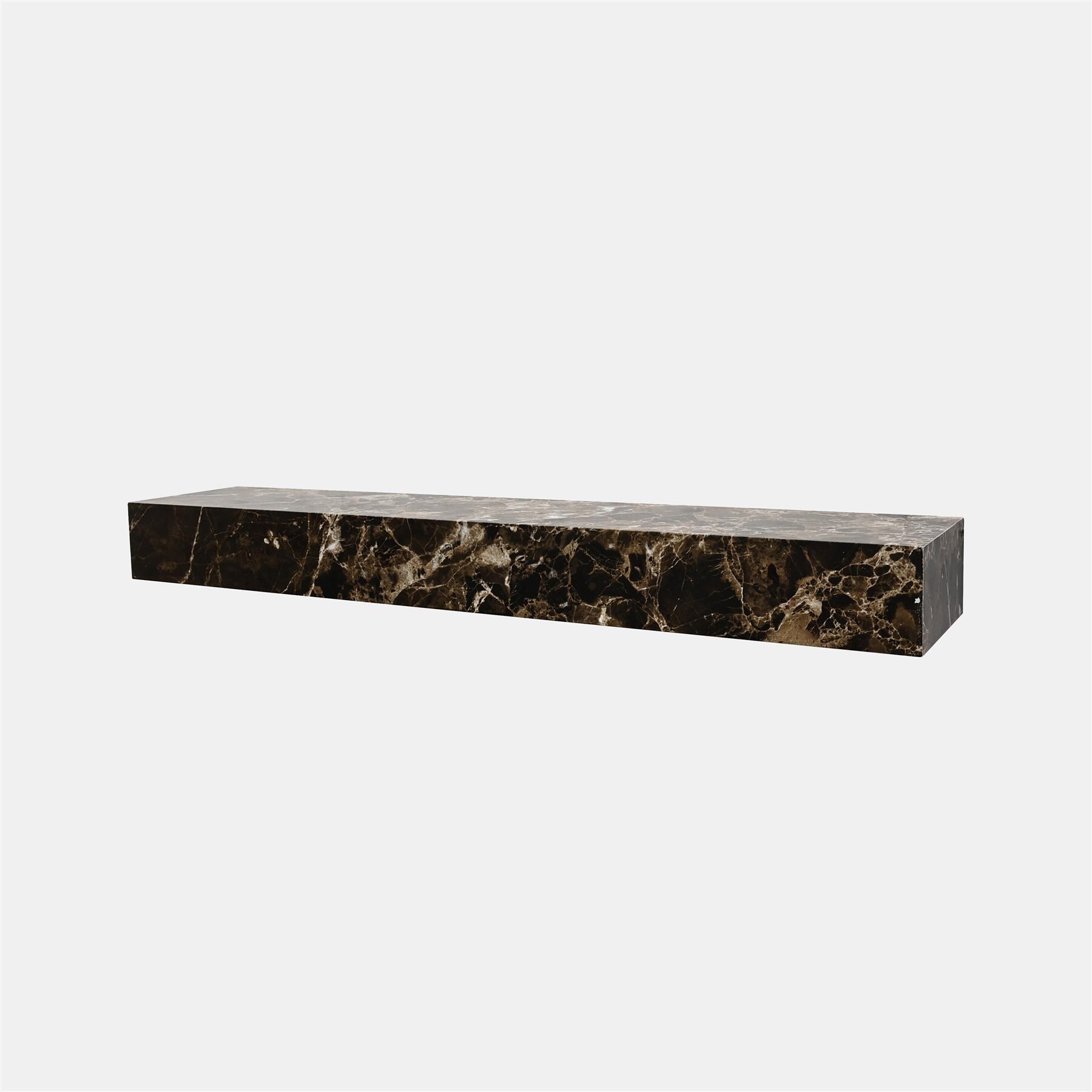 OHS Accent Rectangle Shelf Wall Mounted Storage Space Saving Modern in Brown