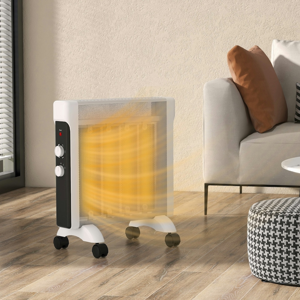 image 1 of HOMCOM 2000W Panel Heater, Electric Space Heater for Home, White