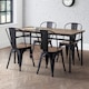 image 5 of Ashford Premium Metal Dining Chairs - Set of 4