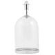 image 2 of First Choice Lighting Pair of Large Chrome and Glass Cloche Design Table Lamp Bases Clear | Chrome
