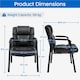 image 3 of Yaheetech Set of 2 Faux Leather Office Guest Chairs Black Black
