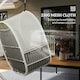 image 3 of Outsunny Hanging Egg Chair w/Stand & Cushions, Dark Grey Grey | Light Grey