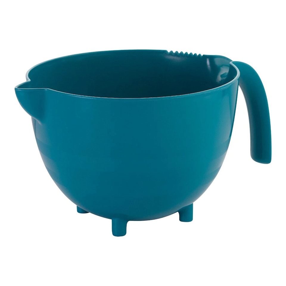 image 1 of Large Plastic Mixing Measuring & Dispensing Jug Pitcher with Pouring Spout Kitchen | Multi | Teal | One Size