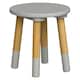 image 3 of Kids Wooden Stool Seat Round Chair Toddlers Kids Small Children Home Nursery | Multi | 2 Grey
