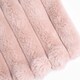 image 4 of OHS 2L Hot Water Bottle & Soft Plush Faux Fur Ribbed Cover - Blush Pink