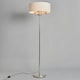 image 3 of BHS Henry 3 Light Floor Lamp with Grey Shade, Nickel