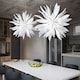 image 2 of Leaves  8 Light  Medium Ceiling Pendant White, G9