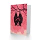 image 2 of Hanging Bats Animals in Love Modern Illustration Valentine's Day Card