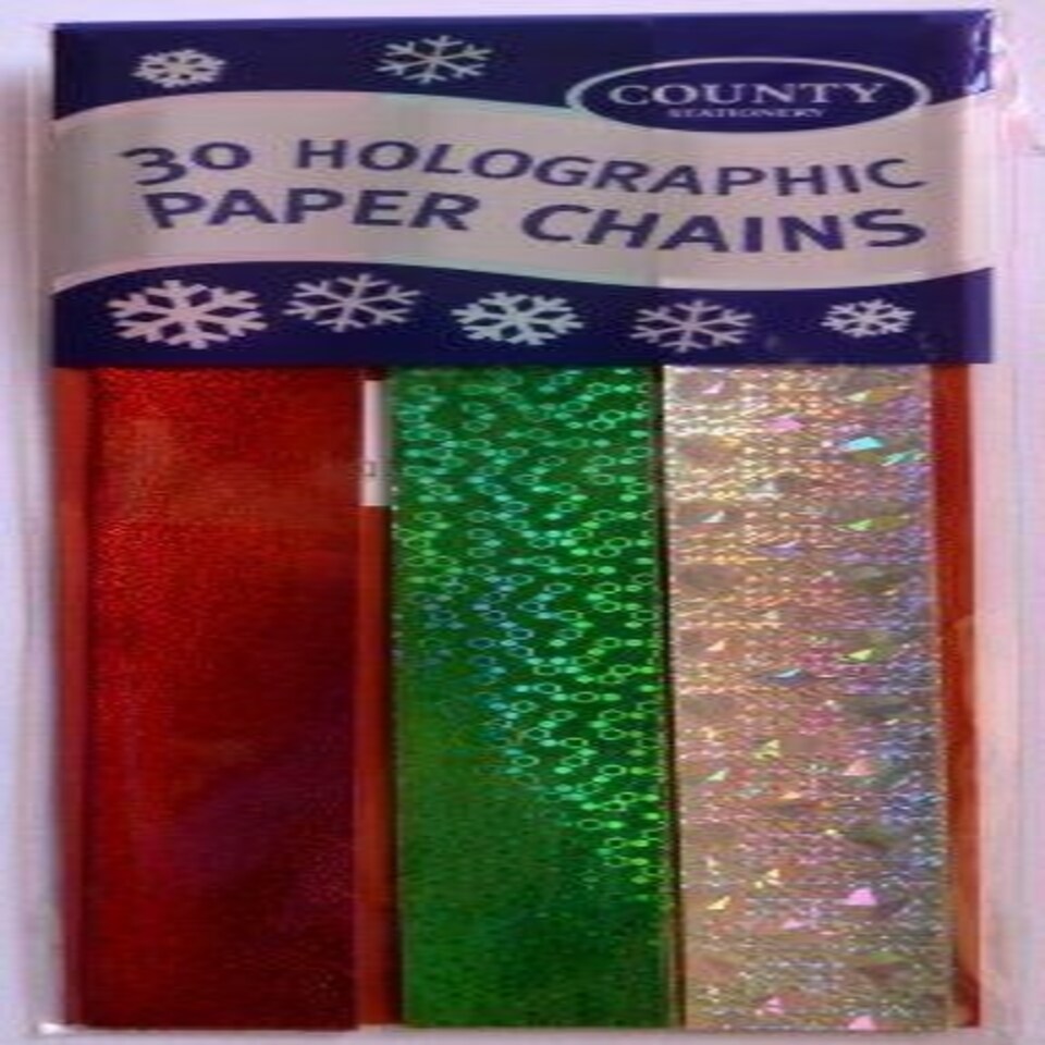 image 1 of 30 Holographic Paper Chains