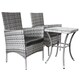 image 3 of Jardí Rattan Bistro Set Light Grey