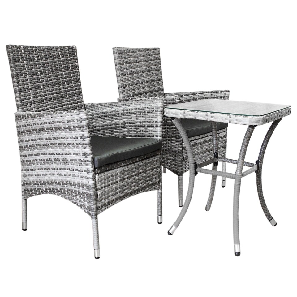 image 1 of Jardí Rattan Bistro Set Light Grey