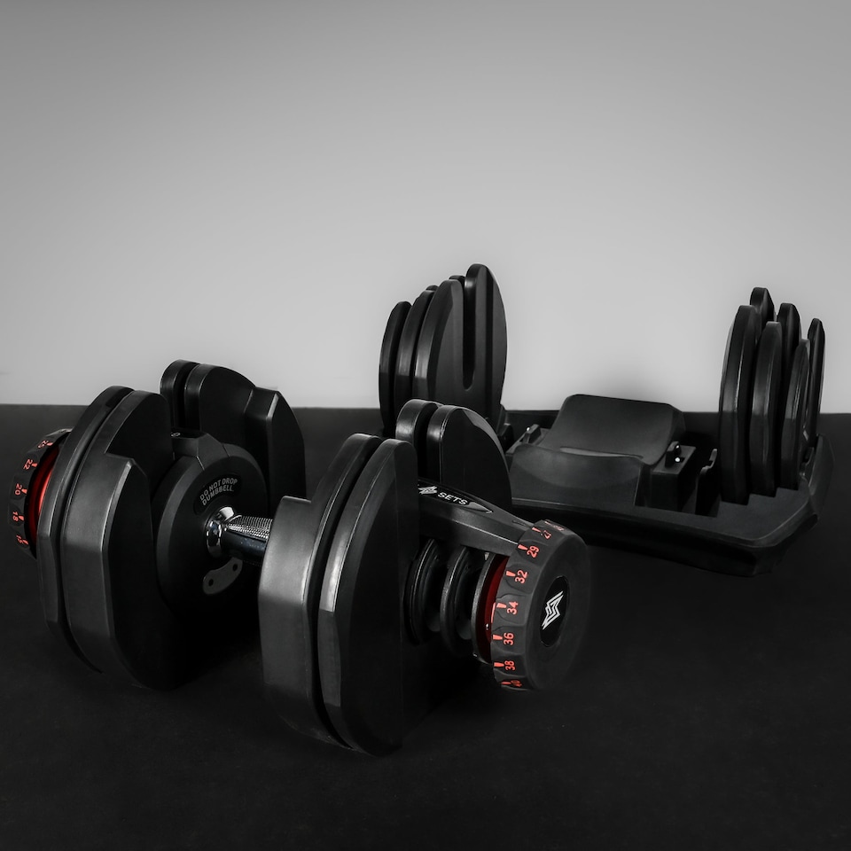 image 1 of GYM SETS 40kg Adjustable Dumbbell | Single + No Bench