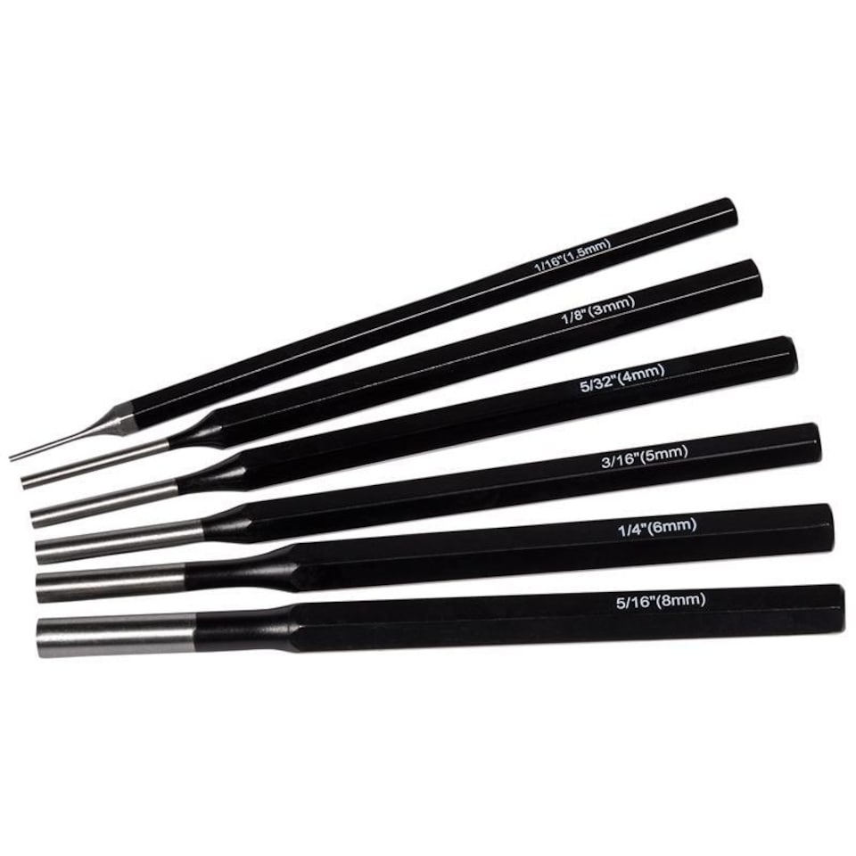image 1 of Roughneck Parallel Pin Punch Set 6 Piece | Multi | Multi Colour | One Size | 1