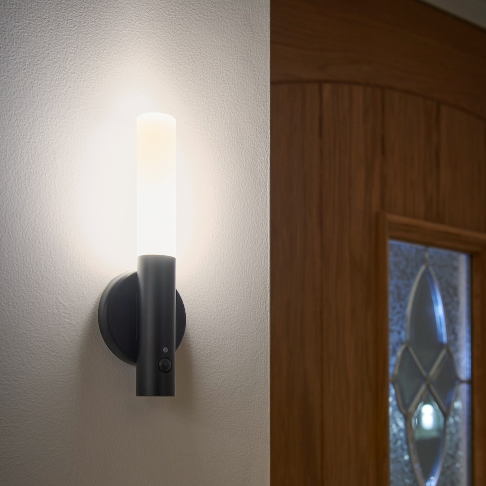 image 1 of Auraglow Rechargeable Motion Sensor Wall Light | Black