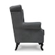 image 5 of Faux Leather Suede Grey Britannia Wing Back Chair with Union Jack Flag