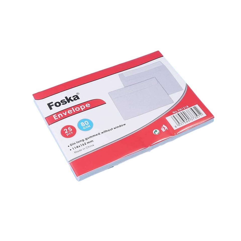 image 1 of Pack of 25 White Plain Paper Self-Adhesive Mailing Envelopes 11.4 x 16.2cm