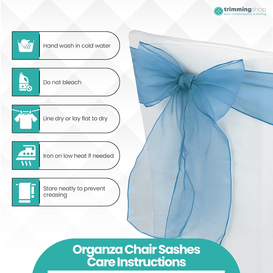 image 1 of 17 x 280cm Organza Chair Sashes, Sheer Sash Ties - 1pc