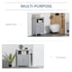image 8 of kleankin Bathroom Floor Storage Cabinet Standing Unit W/ Doors Adjustable Shelf