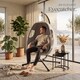 image 9 of Hanging Egg Chair Anika - with frame and extra thick seat cushion | Grey | light grey | One Size | 1
