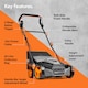 image 7 of VonHaus Artificial Grass Brush Sweeper Cleaner Machine 1800W