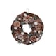 image 10 of 30cm Frosted Hanging Christmas Wreath with Pine Cones & Wooden Stars