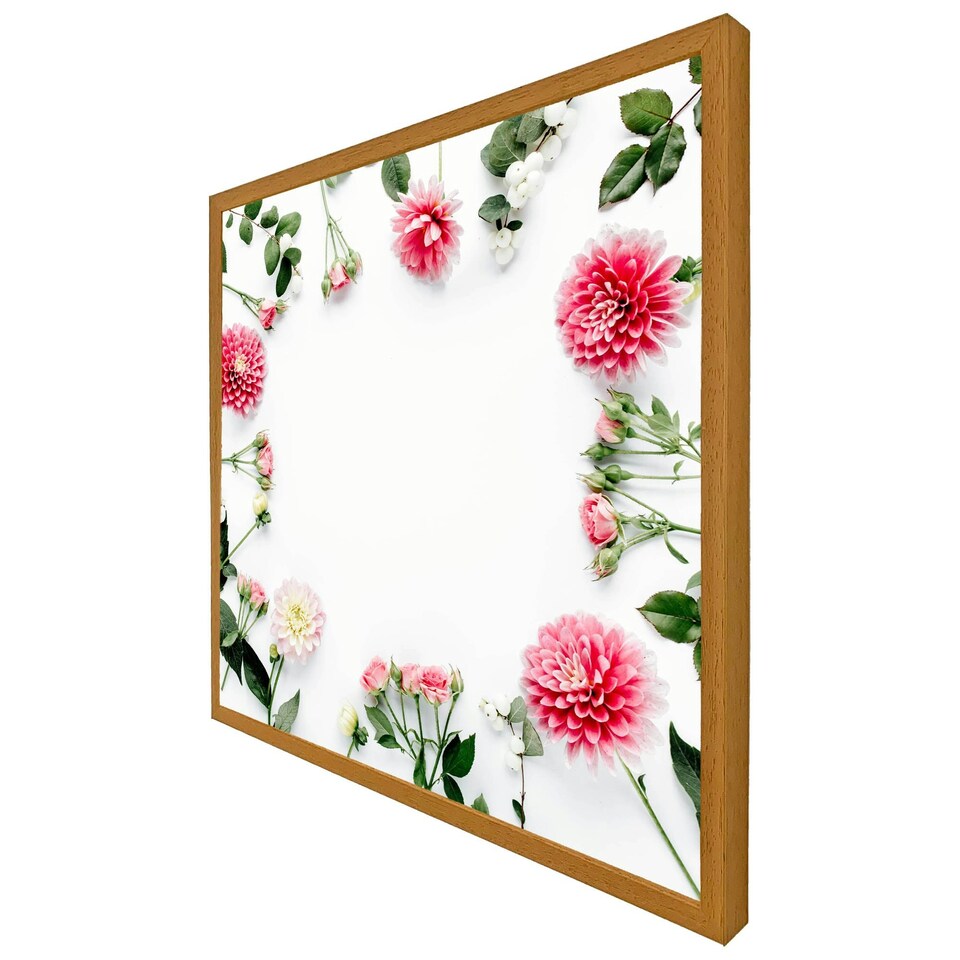 image 1 of Scattered flowers (Picture Frame) Brown | S