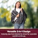 image 8 of Sash & Bloom 2-in-1 Heated Shawl & Blanket with Rechargeable Battery Pack Charcoal