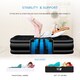 image 7 of Get Fit Air Bed With Built In Electric Pump - Premium Single Size - Blow Up Bed With Free Pillow - Elevated Inflatable Air Mattress | Black | Black Mono | 1